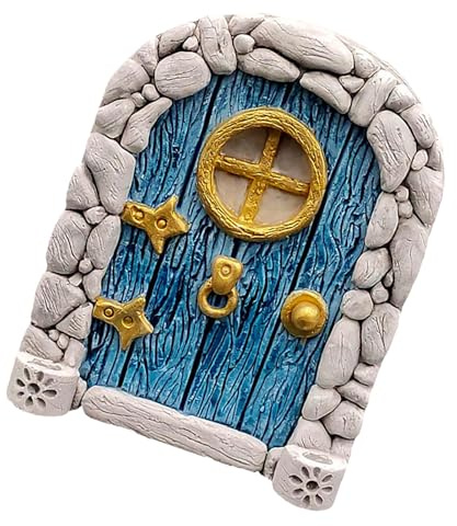 Miniatur -Märchen -Tür - Feengartenverzierung, Magic Hut Decor | Mini Enchanted Gartentür, magisches Accessoire im Freien mit magischer Atmosphäre, ideale Hütten und dekorative Bäume