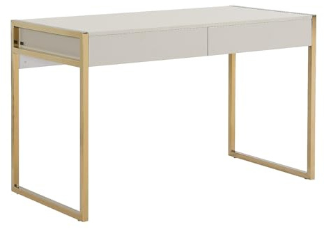 Vente-unique - Schreibtisch Mason -L 120cm x B 60cm x H 75cm- MDF - beige