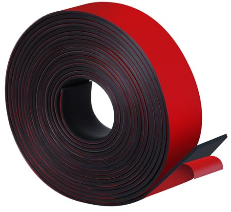 Storystore Bandes adhésives en caoutchouc néoprène 50 mm (l) x 3 mm (P) x 6 m (L) - Bandes et rouleaux de caoutchouc solide pour joints de bricolage, artisanat, tampons, protection de sol, supports