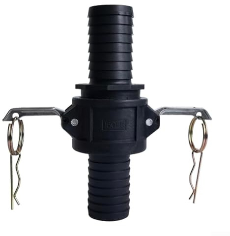 Camlock Hochleistungs-Schlaucharmaturen, Typ C + E, Schlauchstutzen, verbindet flache Schläuche, ideal für die Verwendung mit Schmutzwasser-/Entwässerungspumpen (3,8 cm), 2 Sets