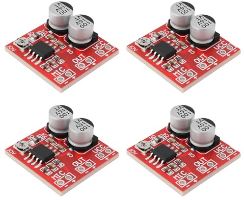 VGOL 4PCS DC 5V-12V Headphone Amplifier Board LM386 Gain 200 Times Suitable for Audio Signal Amplification of Electret Microphones