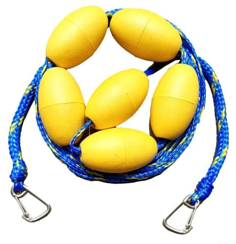 LatoYard Corde de séparation de sécurité pour piscine, 5 m, avec 5 bouées, ligne flottante pour piscine, vert et noir