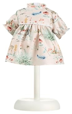 LLORENS 1024929 Puppenkleidung für 40-42 cm Puppen, trendiges Kleid mit Waldmotiven, Puppenoutfit, Puppenzubehör