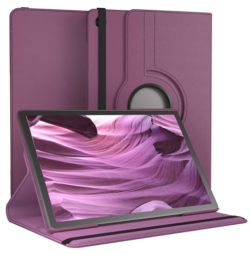 EAZY CASE - Tablet Hülle für Samsung Galaxy Tab A11 Plus Schutzhülle 11 Zoll Smart Cover Tablet Case Rotationcase zum Aufstellen Klapphülle 360° drehbar mit Standfunktion Tasche Kunstleder Lila