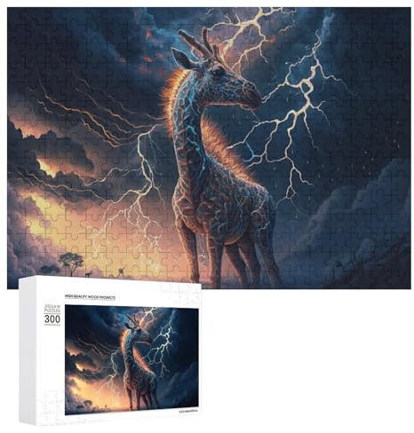 Teenagers 300 PCS Puzzle Fantasy Art Giraffe Puzzle Für Erwachsene Familienspiele Urlaub Zu Hause Zeitvertreib Einzigartige Geburtstags 300 PCS