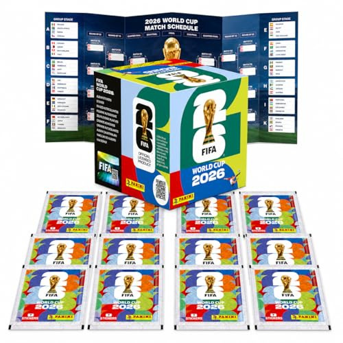 XXL Set Original Sticker Panini WM 2026 XXL – zum Sammeln & Einkleben + 1x WM-Spielplan (100 Tüten / 700 Sticker Einzeltüten)