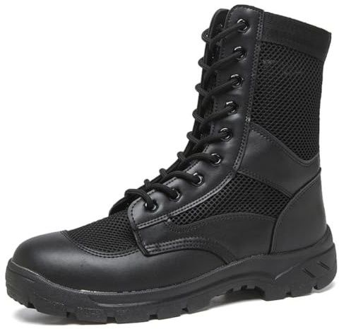 Kampfstiefel Herren Einsatzstiefel | Leicht, Bequeme, Durchstichfeste, Militär, Springer, Wander, Trekking, Arbeits, Outdoor, Kampf, Taktik
