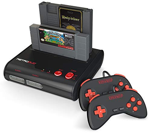 Console NES + Super NES Retro Duo - Noire et Rouge