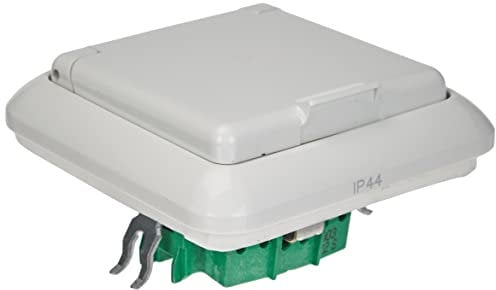 Schneider Electric 225044 ELSO 16A komplett Fashion reinweiss Steckdose Komplettgeräte Schutzkontakt IP44 Fab, 16 W, 250 V