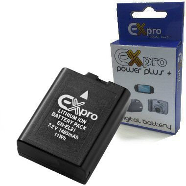 Ex-Pro® Nikon EN-EL21, ENEL21, High Power Plus+ 1485mAh Rechargable Replacement Lithium Li-ion Digital Camera Battery for Nikon Nikon 1 V2