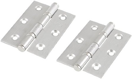 uxcell 2 Pcs Home Furniture Hardware Door Hinge Satin Nickel 2 Length Silver Tone
