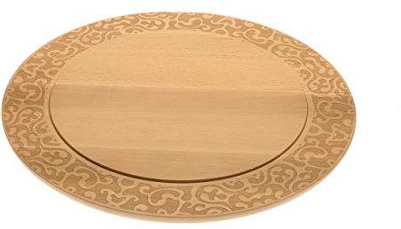 Alessi Mw23 Dressed in Wood Plateau à Fromages en Bois de Hêtre avec Décoration en Relief, Transparente,naturelle