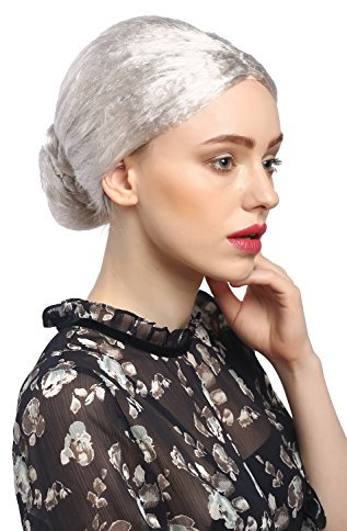 WIG ME UP - 2405-PC309 Perücke Damen Karneval Fasching Oma Großmutter Ballerina Gouvernante Grau Silbergrau Dutt