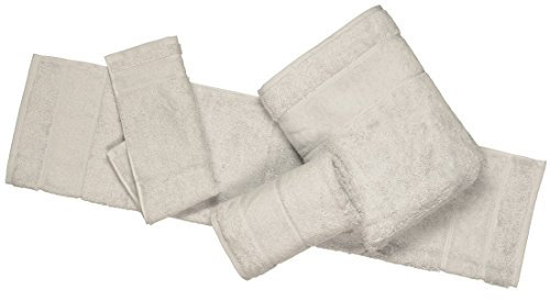 Living Dreams Waschhandschuh Gästetuch Handtuch Duschtuch Luxus, Baumwolle 600g, Uni Silber, Größe:Waschlappen 30 x 30 cm