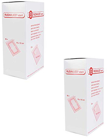 Noba Rudavlies sterile Wundpflaster 2 x 50 Stück 15 cm x 10 cm SET