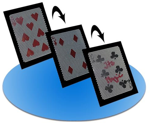 The Ultimate Wow Gimmick - Bicycle Karte verwandelt Sich sichtbar 2X hintereinander | Magic Card Zaubertrick inkl. Kartengimmick