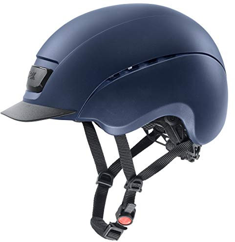 uvex elexxion - robuster Reithelm für Damen und Herren - individuelle Größenanpassung - optimale Belüftung - Blue matt-Blue matt - 59 cm
