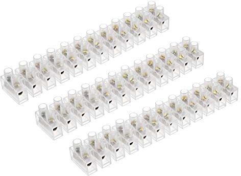 sourcing map 5Stk 20A 12-polig Doppel Schraubklemmenblock PC Anschluss Steckverbinder Typ H de