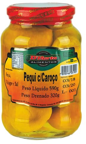 Pequi-Früchte mit Kern, Glas 590g (Abtropfgewicht 320g) - Pequi com Caroço D´HORTA 590g