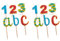 Folat Mini-Kerzen Schulstart Einschulung (123 & ABC, 2X 6er Pack)