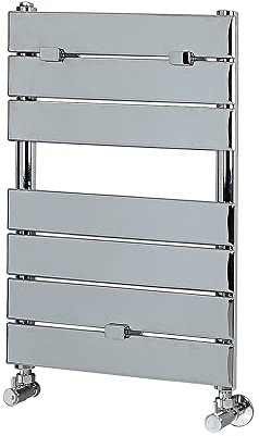 Milano Lustro Chrome Flat Panel Heated Towel Rail - 620mm x 450mm