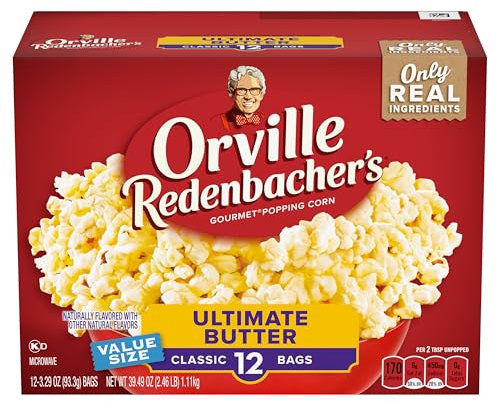 Orville Redenbacher's Mikrowellen-Popcorn, ultimativer Buttergeschmack, 93 ml, 12 Stück