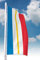 Deitert Bundesland-Flagge Mecklenburg-Vorpommern – 80x200 cm Mecklenburg-Vorpommern Fahne ohne Wappen im Hochformat, Hissfahne aus reißfestem Polyester
