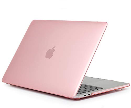 TECOOL Funda Compatible con MacBook Pro 13 Pulgadas 2016-2022 (M2 M1 A2338/A2289/A2251/A2159/A1989/A1706/A1708), Carcasa de Plástico Ultrafina, Fucsia Cristal