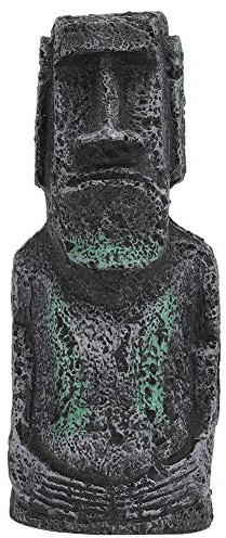 Osterinsel Statue Aquarium Dekoration, Aquarium Dekoration Osterinsel Imitation Stein Statue Harz Altes römisches Porträt(17 x 7 x 5 cm)