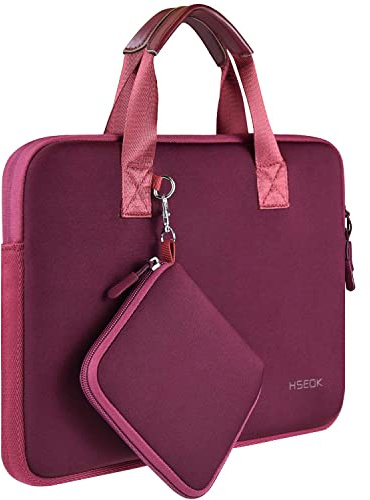 HSEOK 13-13,5 Pollici Custodia Borsa per Laptop con Manici Portatile, Neoprene Elastico Impermeabile Sleeve per MacBook Air PRO 13-13,3, Surface Laptop 13,5, Borsa con Piccolo Caso - R02D01