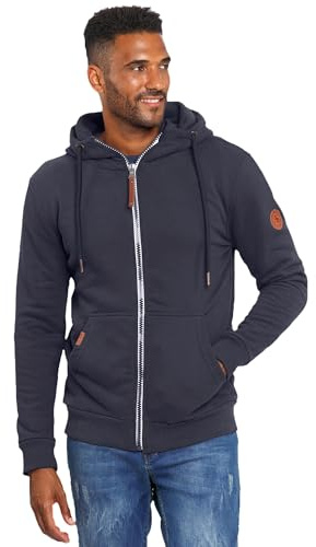 ALESSANDRO SALVARINI Herren Sweatjacke (S-3XL) mit Kapuze - Leicht, Atmungsaktiv, Kapuzenpullover mit Reißverschluss Männer - AS-292