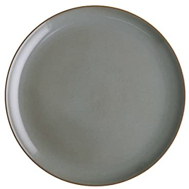 BUTLERS Speiseteller Ø27cm aus Steinzeug -NATIVE- Platzteller, Geschirr, Flachteller | minimalistischer und moderner Stil | Unikat mit Glasuroberfläche | Mikrowellen- & spülmaschinenfest