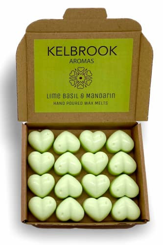 Wax Melts - Lime Basil & Mandarin | 16 Pack | Strong Scented | Made in The UK | Plastic Free | Vegan