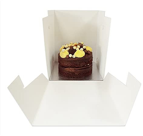 The Cake Decorating Co. Tall Extra Deep White Cake Box With Window 8