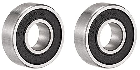 sourcing map S698-2RS Lot de 2 roulements à billes en acier inoxydable à double étanchéité 8 x 19 x 6 mm