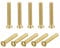 sourcing map Lot de 12 vis à métaux en laiton, M4 x 25 mm, boulons de fixation cruciformes pour meubles, équipements de bureau, appareils électroniques