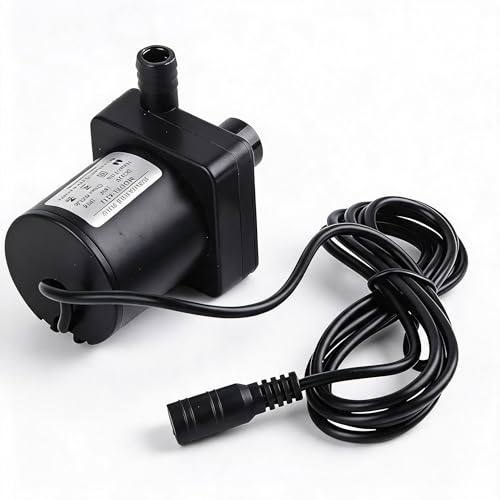 12V DC Submersible Water Pump, 18W, 800L/H, Brushless Motor, Solar Powered, Ultra Quiet, for Aquarium, Pond, Fountain, Hydroponics