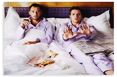 EFEZAC Ewan McGregor und Jude Law Poster 5 Leinwandposter Wandkunst Dekor Bild Gemälde für Wohnzimmer Schlafzimmer Dekoration Rahmen Stil 50 x 75 cm