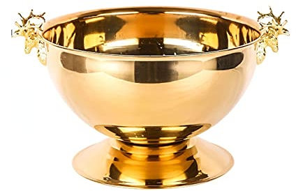 MEGCI 13,5 l / 3,5 Gallonen Champagnerschale Eiskübel 304 Edelstahl Eiskübel doppelwandiger Bier-CER-Eimer für Barwein