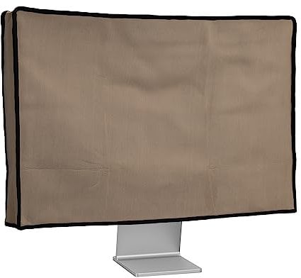 kwmobile Dust Cover for 24-26 monitor - Neoprene Monitor Display Protector Computer Screen Case - Beige
