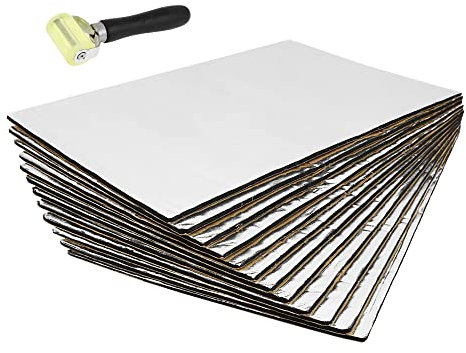 QUARKZMAN 12pcs Isolant Thermique Voiture 5mm Insonorisant Capot Moteur Camping Car 50x30cm avec Rouleau