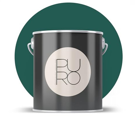 Livingwalls PURO Premium Wandfarbe c4012 - Malerfarbe für Wohnräume und Arbeitszimmer mit sehr hoher Deckkraft - matte hochwertige in Grün - 2,5l
