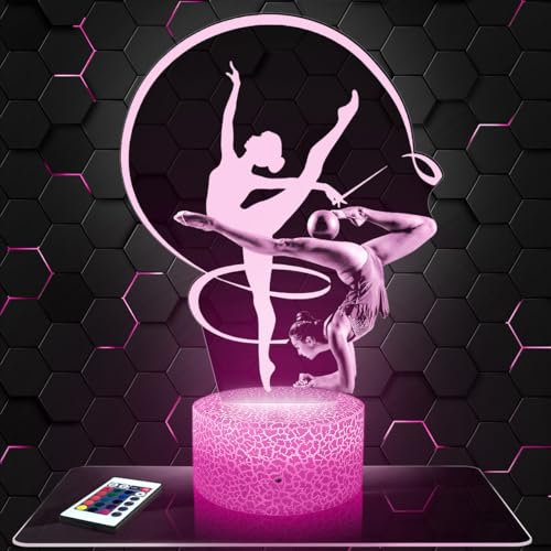 Lampephoto.fr Turnerlampe Gymnastik Sport Turner Dekoration für Jungenzimmer 3D-Turnerlampe Gymnastik Sport Geschenkidee für eine gedämpfte Lichtdekoration. TOP