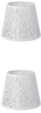 CLSSLVVBN 2 Ensemble de Abat-Jour utile Installation Facile et Effet de lumière Douce Abat-Jour en métal Durable pour la décoration de la Maison Abat-Jour Universel Blanc, Blanc 2Ensemble