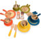 Ustensile Cuisine Enfant, Vaisselle Jouet, AolKee Lot de 26 Plats de Cuisine en Bois pour Enfants à partir de 3 Ans
