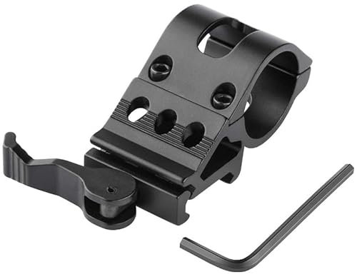 HOUSON QD Picatinny Taschenlampenhalterung, Quick Release Picatinny Schienenmontage für Taschenlampen Scopes Laser 30mm(KCT3008)