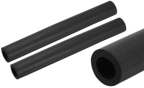 QUARKZMAN 2 x 25cm Rohrisolierung Schaumstoff, Durchmesser 18mm Isolierstärke 6mm Heizungsrohr Verkleidung für Fitnessgeräte, Rohre, Handhaben (Schwarz)
