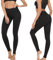 GOVIA 3er Pack Sport Leggings Damen lang High Waist Push Up Sportleggings Gym Pants Sporthose Elastisch Bauchweg Yoga Hose Fitnesshose Laufhose 4170 Schwarz S/M