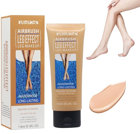 KUIRUNRX® Wasserfestes Bein Make up, Leg Makeup Waterproof No Transfer, wasserdichte Grundierung für Körper-Make-up, zur Tattoo-Abdeckung (Natural, 118ml)