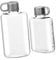 CORHAD 2 Stücke Tragbare Wasserflasche und Reisebecher Sport Trinkflasche für Camping Fitness und Radfahren Leckdicht Schlankes Design Transparent